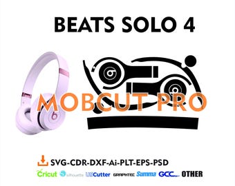 beats solo 4 ready skin vector template cutting file