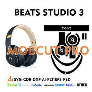 beats studio 3 ready skin cut file skin vector template