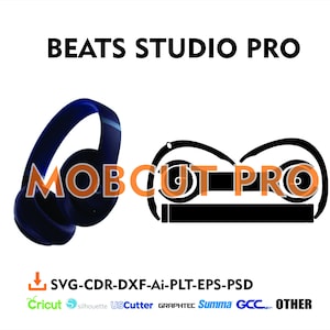 beats studio PRO ready skin cut file vector template