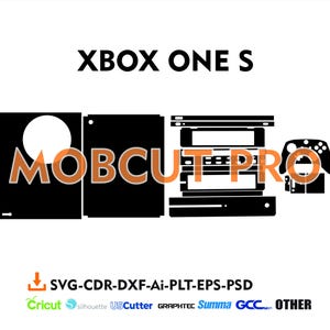 X BOX ONE S  ready Skin Template Vector Cut File for Cricut, Silhouette, Graphtec Vinyl Wrap