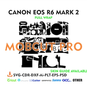 canon EOS R6 MARK 2 canon r6 ii skin cut-bestand skin vectorsjabloon