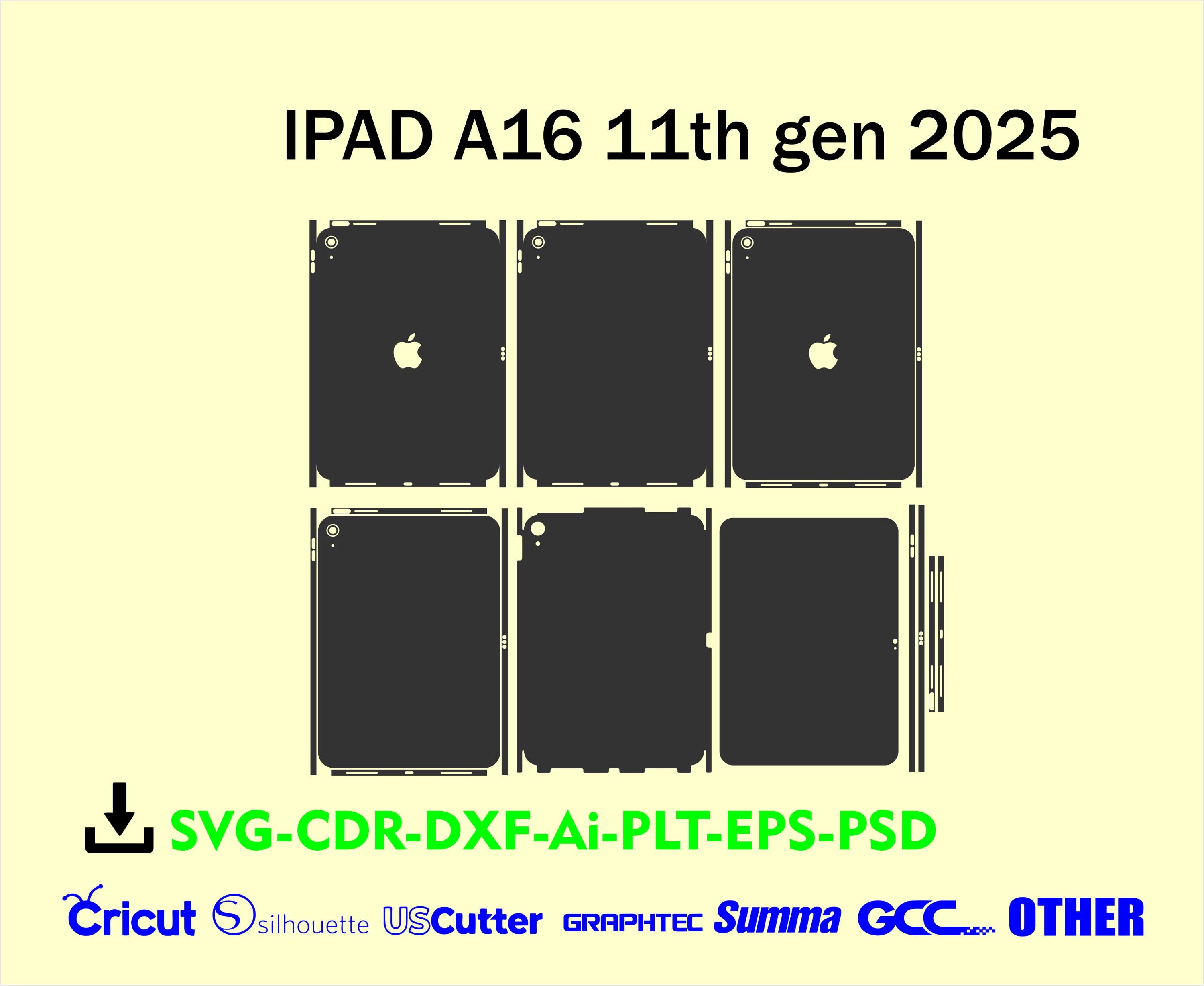 IPad A16 11th Gen 2025 A3354 Ready Skin Template Vector Cut File