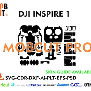 dji inspire 1 skin vector cut-bestand skin sjabloon