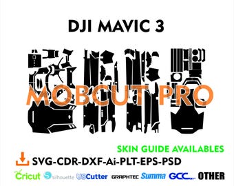 dji mavic 3 skin cut file skin vector template