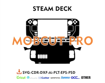 steam deck ready Skin Template Vector Cut File for Cricut, Silhouette, Graphtec Vinyl Wrap