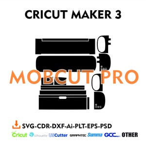 File modello vettoriale skin Cricut Maker 3