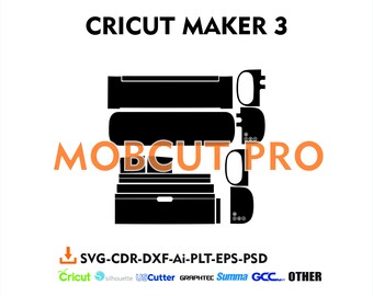 Cricut maker 3 skin vector template file