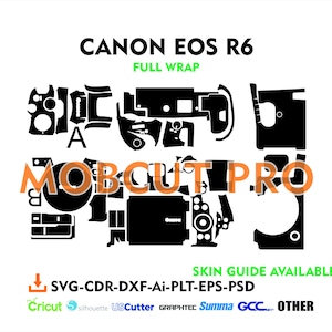 canon EOS R6 skin cut file skin vector template