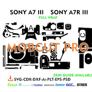 sony a7iii sony a73 sony a7r3 sony a7riii  skin cut file skin vector template