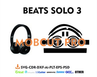 beats solo 3 ready skin vector template cutting file