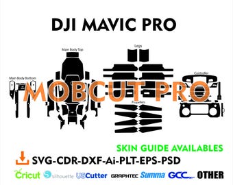 dji mavic pro skin cut file skin die vector template
