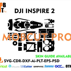 dji inspire 2 skin cut bestand skin vector sjabloon getest