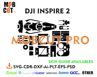 dji inspire 2 skin cut bestand skin vector sjabloon getest