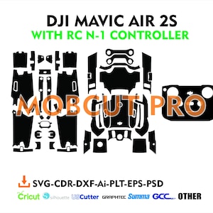 Dji Mavic Air 2s mit Controller Skin Schnittdatei Skin Vektor Vorlage