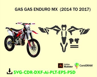 Plantilla vectorial de diseño para Gas Enduro MX (2014-2017)