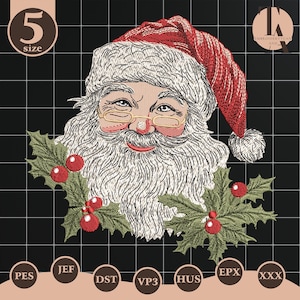 Christmas Santa Claus Embroidery File, Merry Christmas Embroidery Design, Christmas Wine Design, Winter Holiday Gift