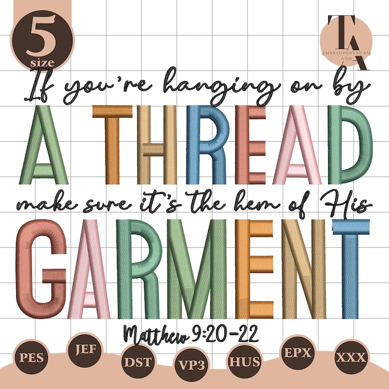 If You're Hanging on by A Thread It Better Be the Hem of His Garment ...