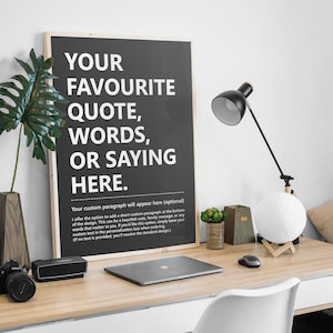 Personalized Custom Quote Print, Custom sign Wall Art Printable, Custom lyric Poster, Digital Download