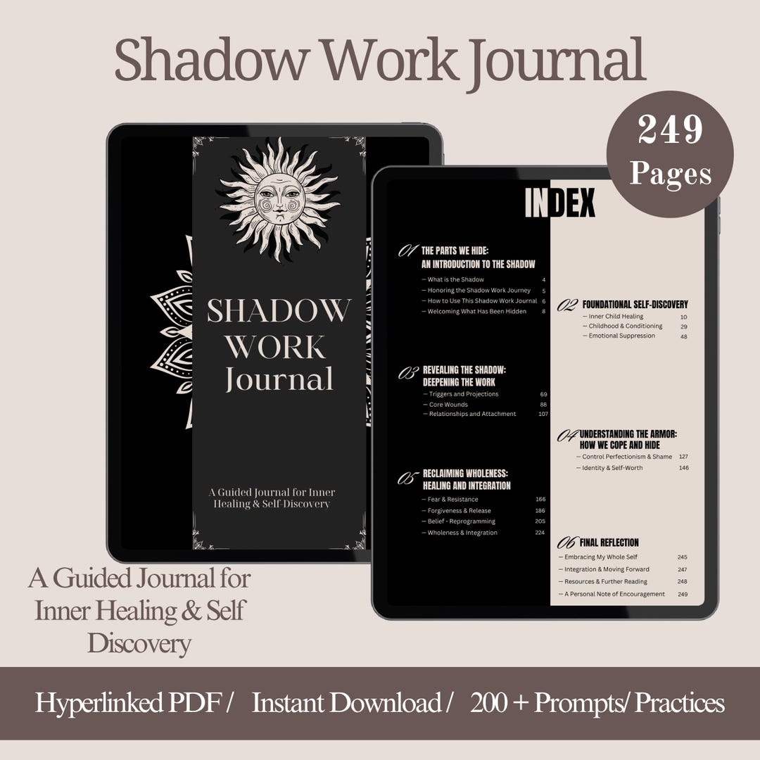 Shadow Work Journal, Anxiety Journal Healing Journal Prompts Inner ...