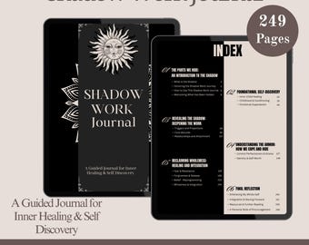 Shadow Work Journal, Anxiety Journal Healing Journal Prompts Inner Child Healing | Digital Workbook for iPad, Hyperlink, PDF Printable