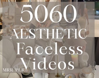 5060 Faceless Video, Aesthetic Video, Faceless reels, Mega Reels Bundle, Faceless marketing, PLR MRR Resell Rights, Canva, Instagram Posts