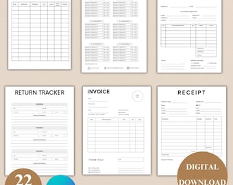 Editable Order Forms Bundle, Printable Small Business Forms, Invoice Template, Crafters Order Forms, Canva, Template, Tumbler Order Form