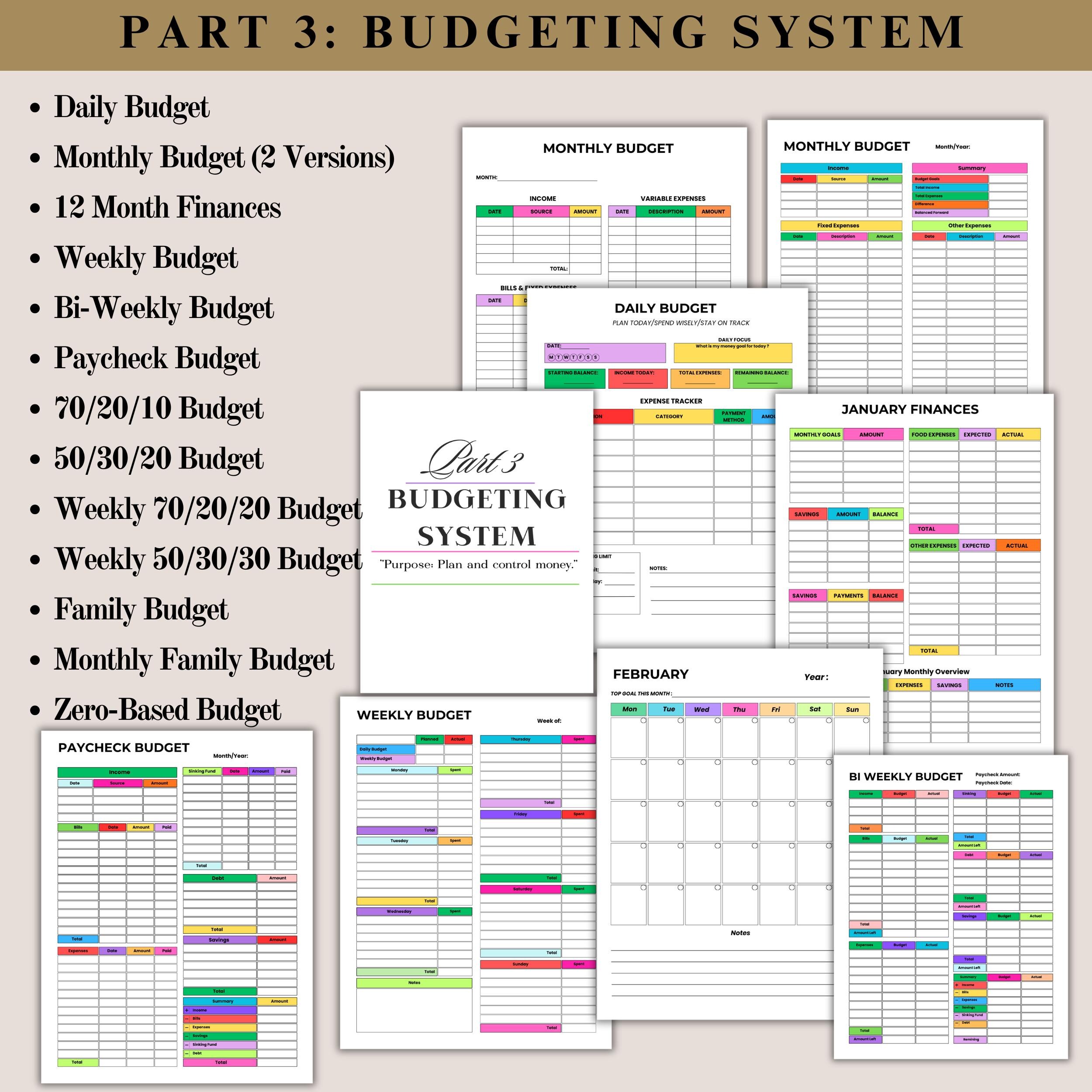Printable Budget Planner Bundle,savings Challenge, Financial Planner ...