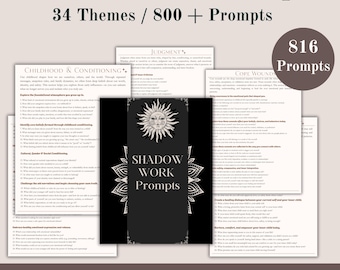 Prompts para Shadow Work 816 | Prompts para diário de autodescoberta | Prompts para diário | Cura - Recuperação | Prompts para impressão em PDF |