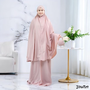 Lily Series Travel Prayer Robe Parachute Material Elegant and Comfortable,Mukena,Muslim Prayer Dress,Muslim Prayer Attire,Prayer Outfit