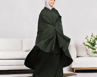 Mukena Zahra 2 in 1 Olive, pratico e leggero set da preghiera, Mukena, abito da preghiera musulmano, abbigliamento da preghiera musulmano, abito da preghiera, preghiera musulmana