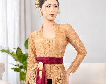 Aura x Chitra Series Modern Bali Kebaya for Party and Graduation,Bali Kebaya,Balinese Dress,Kebaya Bali,Bali Blouse,Balinese Kebaya
