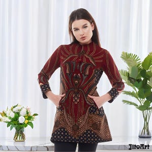 formal batik dress One Shoulder Batik Gown, Formal Satin Maxi Dress