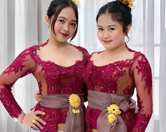 Kebaya Full Payet Ori Elegant Modification for Your Special Occasions,Bali Kebaya,Balinese Dress,Kebaya Bali,Bali Blouse,Balinese Kebaya