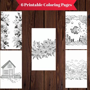 Printable Coloring Pages -  Bold and Easy Coloring Pages for Adults, Nature, Animals, Builds, Relaxing Activity for Adults and Kids - Part 2