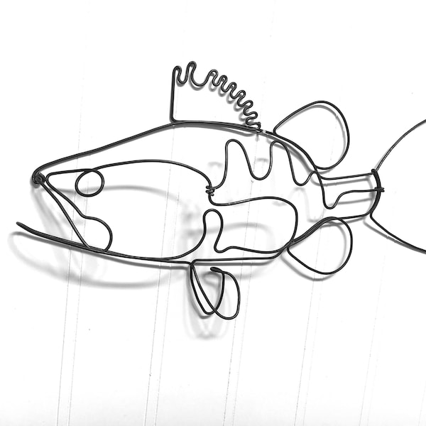 Wire Fish Sculpture Etsy