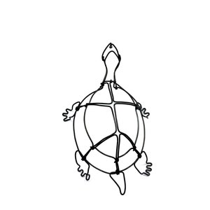 Turtle Sculpture, Wire Art, Minimal Home Decor image 2