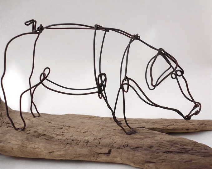 Pig Wire Sculpture Etsy
