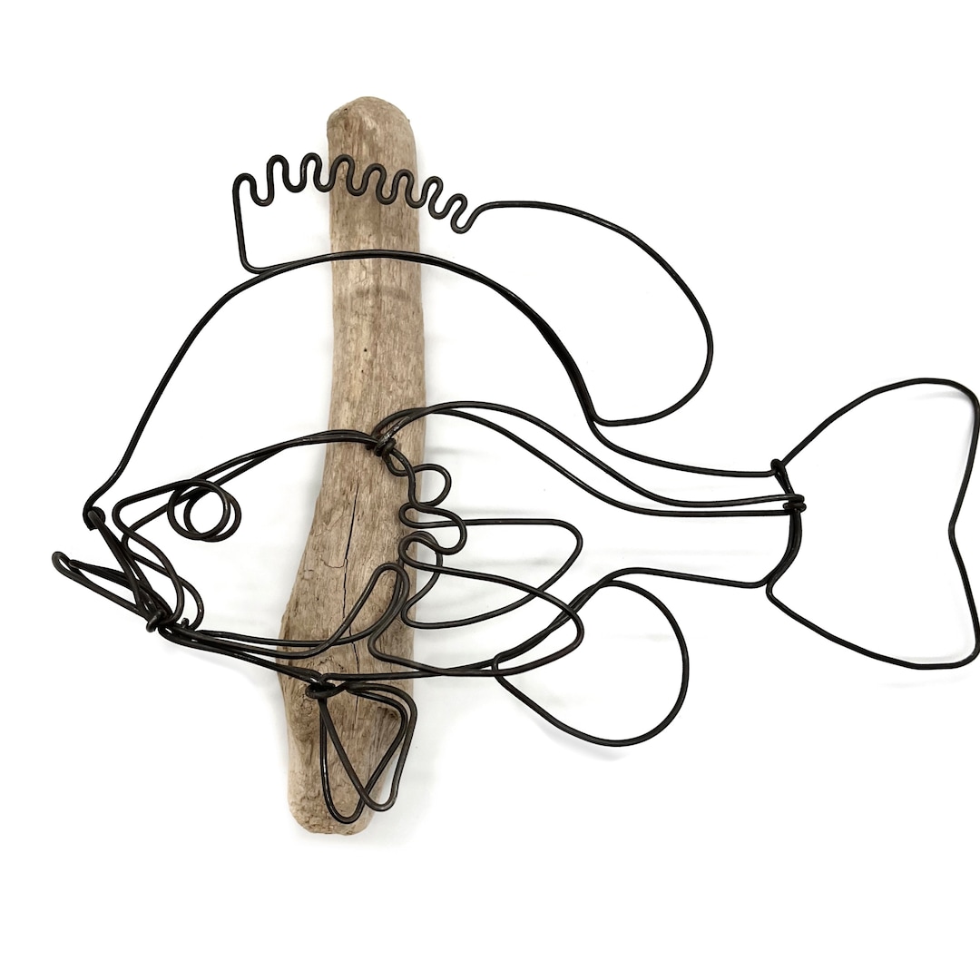Wall Hanging Sunfish Wire Art Facing Left Fish Wire Art Etsy