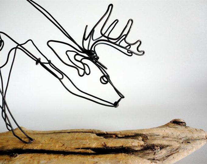Deer Wire Sculpture Etsy