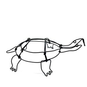 Turtle Sculpture, Wire Art, Minimal Home Decor image 4