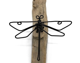 Wire Dragonfly Sculpture, Dragonfly Wire Art, Minimal Home Decor, Wallhanging or Tabletop Sculpture, Thoughtful Grief Gift