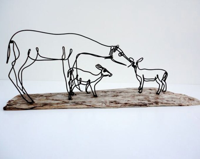 Deer Wire Sculpture Etsy