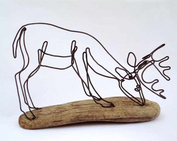Deer Wire Sculpture Etsy