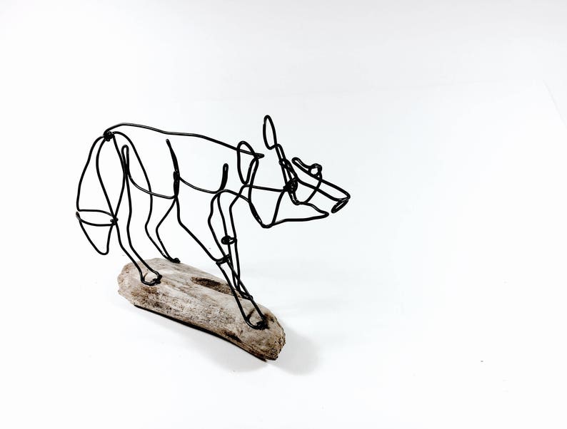 Fox Wire Sculpture Wire Sculpture Wire Art Fox Art | Etsy