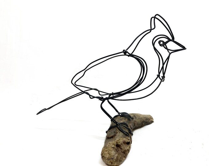 Cardinal Wire Art Bird Sculpture Single Strand 3D Wire Etsy