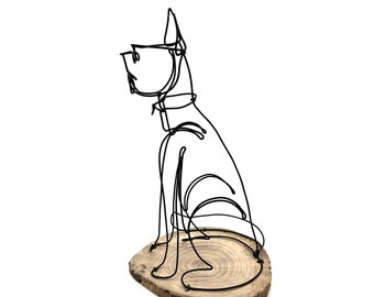 Cat Wire Sculpture, One Line Sculpture, Wire Art, Minimal Design Art, Unique Gift!