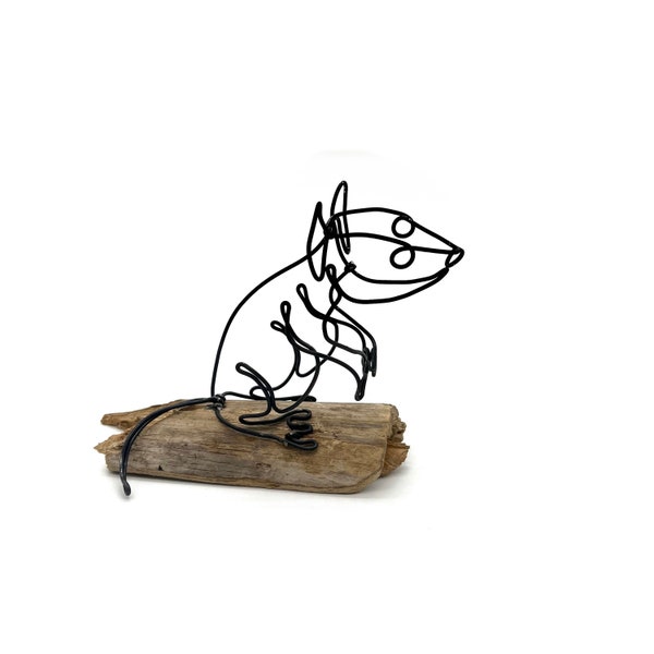 Little Mouse Wire Sculpture, Minimal Art, One Line Wire Art, Unique Gift!