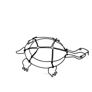 Turtle Sculpture, Wire Art, Minimal Home Decor image 3
