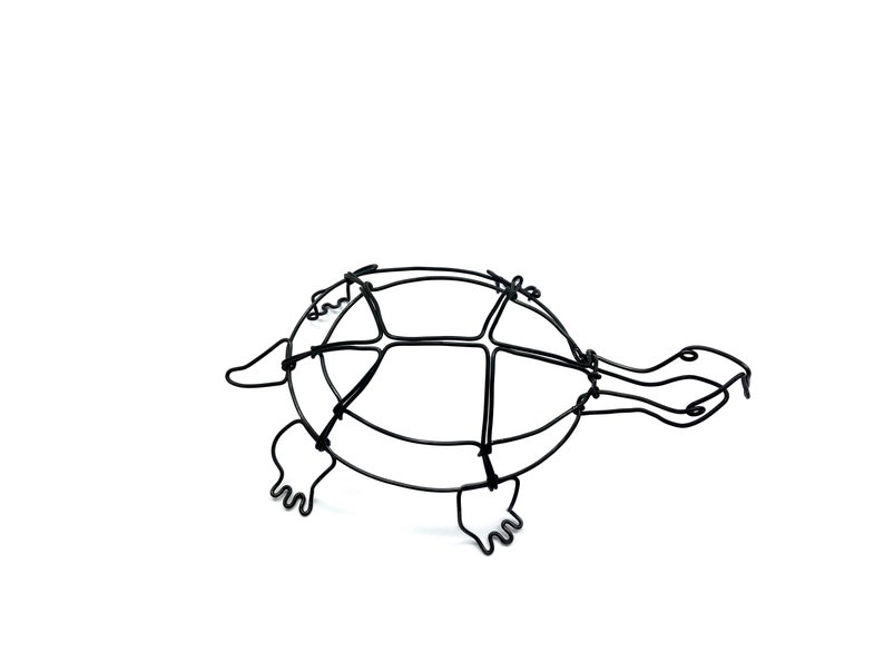 Turtle Sculpture, Wire Art, Minimal Home Decor image 3