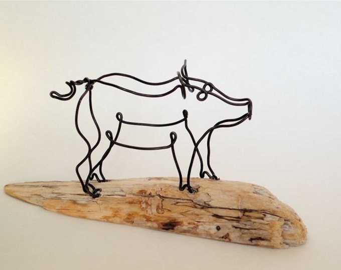 Pig Wire Sculpture Etsy
